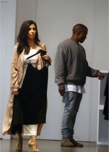 Kim Kardashian and Kanye West spotted at The intersection